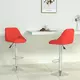 Vidaxl vidaXL Barski stoli, komplet 2 kosov, rdeči, umetno usnje