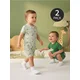 Sinsay - Pamučni rampers sa printom krokodila 2 pack - svetlozelena