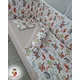 Bubamara037 Set posteljine za krevetac sa ravnom ogradicom Šumski svirači, Bež
