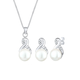 ELLI Set nakita Infinity srebrna/biserno bela