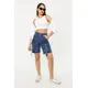 Trendyol Blue Normal Waist Denim Shorts with Cargo Pocket & Bermuda