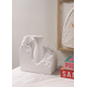Hanah home Vaza LCA0005, 20x12x20 cm, Bela