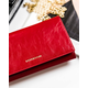Peterson Žensko usnje denarnico Osebje sijoče rdeča, črna univerzalna