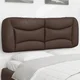 Vidaxl vidaXL Blazina za vzglavje, rjava, 120 cm, umetno usnje