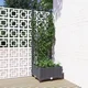 Vidaxl vidaXL Vrtno korito z rešetko modro-sivo 40x40x121,5 cm PP
