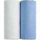 T-TOMI Tkanina za ručnike TETRA 100x90 cm, 2 kom, bijelo/plava