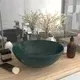 Vidaxl vidaXL Kopalniško umivalnik, keramičen, temno zelen, okrogel