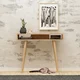 Hanah home Polica 100x83,6x30cm Hrast-Bela