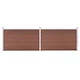 Vidaxl Vrtna ograja WPC 353x106 cm rjava