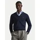 Polo Ralph Lauren Pulover Ls Sf Vn Pp 710670789004 Mornarsko modra Slim Fit