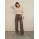 Sinsay - Wide leg farmerke sa ispranim efektom - braon