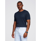 Ombre Cotton T-shirt with print on chest and back - dark beige