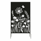 Crni metalni balkonski zastor 100x186 cm Flowers – Esschert Design