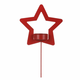 eoshop Kovinski svečnik v obliki zvezde - votel, za čajno svečko, mat rdeč. CP151098-RDEČA