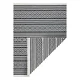 eoshop Preproga TWIN 22996 geometrijska, črte iz bombaža, obojestranska, okolju prijazna, s krajci - črna/krem ( - Velikost: 180x270 cm)