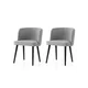 Hanah Home Set trpezarijskih stolica Soft 4112 V2, 2 komada, Svetlosivi