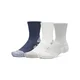 Nogavice Under Armour Perf Tech Pro 3pk Crew Titanium/Summit White/Clay Green XL
