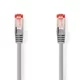 Nedis Omrežni kabel CAT6 | RJ45 moški | RJ45 moški | S/FTP | 1,00 m | Okrogla | LSZH | Siva | Oznaka