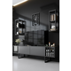 Hanah Home HANAH HOME Chrome Line Set - Anthracite, Black garnitura pohištva za dnevno sobo, (20815898)
