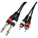 Kabel Cascha - HH 2096, RCA/6.3mm, 6m, crni