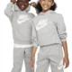 Nike Sportswear Majica Club FLC pegasto siva / bela