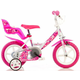 Dino bikes Otroško kolo, belo-rožnato 12