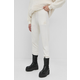 Vunene hlače Karl Lagerfeld za žene, boja: krem