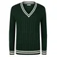 Felix Hardy Pulover temno zelena / bela