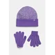 Otroška kapa in rokavice Under Armour G Beanie vijolična barva, 1386642