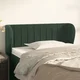 Vidaxl Vzglavje z ušesi temno zeleno 103x23x78/88 cm žamet