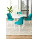 Hanah Home Set Trpezarijski sto i 4 stolice, Tirkizno-beli