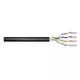CAT 5e U-UTP outdoor installation cable, 100 MHz Fca (PVC), AWG 24/1, 100 m, sx, black