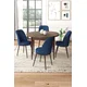 Hanah Home Set Trpezarijski sto i 4 stolice, Tamnoplavi