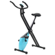 VIDAXL zložljivo sobno kolo za vadbo, črno-modra