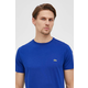 Pamučna majica Lacoste boja: tamno plava, glatki model