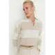 Trendyol Stone Soft Texture Color Block Knitwear Sweater