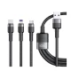 XO Kabel XO NB191 3v1 Lightning + USB-C + microUSB 1,2m 40W, (20441965)