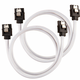 Corsair Premium Sleeved SATA-Kabel, weiß 60cm - 2er Pack CC-8900253