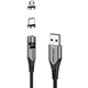 2in1 magnetic cable USB to USB-C/Micro-B USB Vention CQXHG 1.5m (Grey)