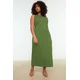 Trendyol Curve Green Jersey Knit Plus Size Dress