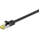 Goobay Omrežni priključni kabel Goobay RJ45CAT 7 S/FTP [1x RJ45-vtič - 1x RJ45-vtič] 5 m črn z zapahom, pozlačen