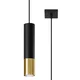 Sollux SL.0952 - Viseći luster na sajli LOOPEZ 1xGU10/40W/230V crna/zlatna