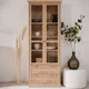 Homestyle4U Visok omarni regal, 80x200x45 cm, rjav
