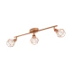Eglo Zapata spot/3, led, g9, 3x2,5w, 3x360lm, bakar/čelik/belo staklo