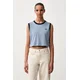 adidas Originals crop top ženski z modalom Heather