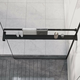 Polica za zid tuš-kabine crna 80 cm aluminijska
