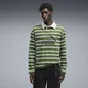 PUMA Essentials Elevated No. 1 Relaxed Rugby Polo Men, Clothing, Earthy Green/Striped, S