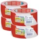 shumee TESA UNIVERSAL Opozorilni trak bel in rdeč, tih, močan, 66 m x 50 mm x 4