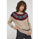 Vuneni pulover Polo Ralph Lauren za žene, boja: bež