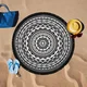 Lessentiel Maison Peškir za plažu Siyah Mandala, 150x150 cm, Crno-beli